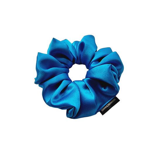 MARINE BLUE SOFT SATIN GRAND SCRUNCHIE