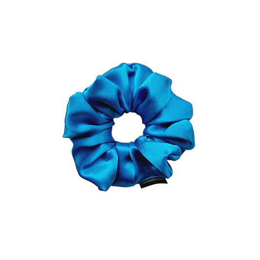 MARINE BLUE SOFT SATIN GRAND SCRUNCHIE