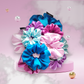 TEAL ICE SOFT SATIN GRAND SCRUNCHIE